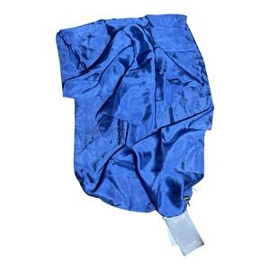 Artisans Angkor Scarf 100% Pure Silk Handmade in Cambodia 68"x15" NWT Blue